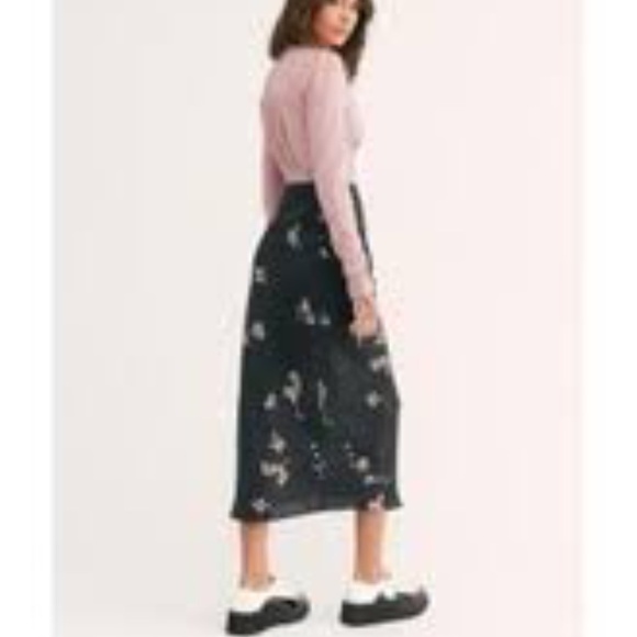 Free People Normani Printed Bias Cut Midi Skirt - Picture 4 of 10